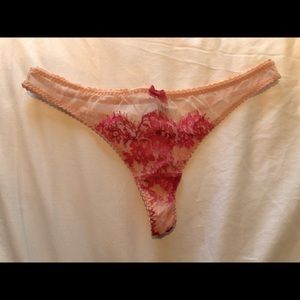 Pink Lace Thong From Agent Provocateur